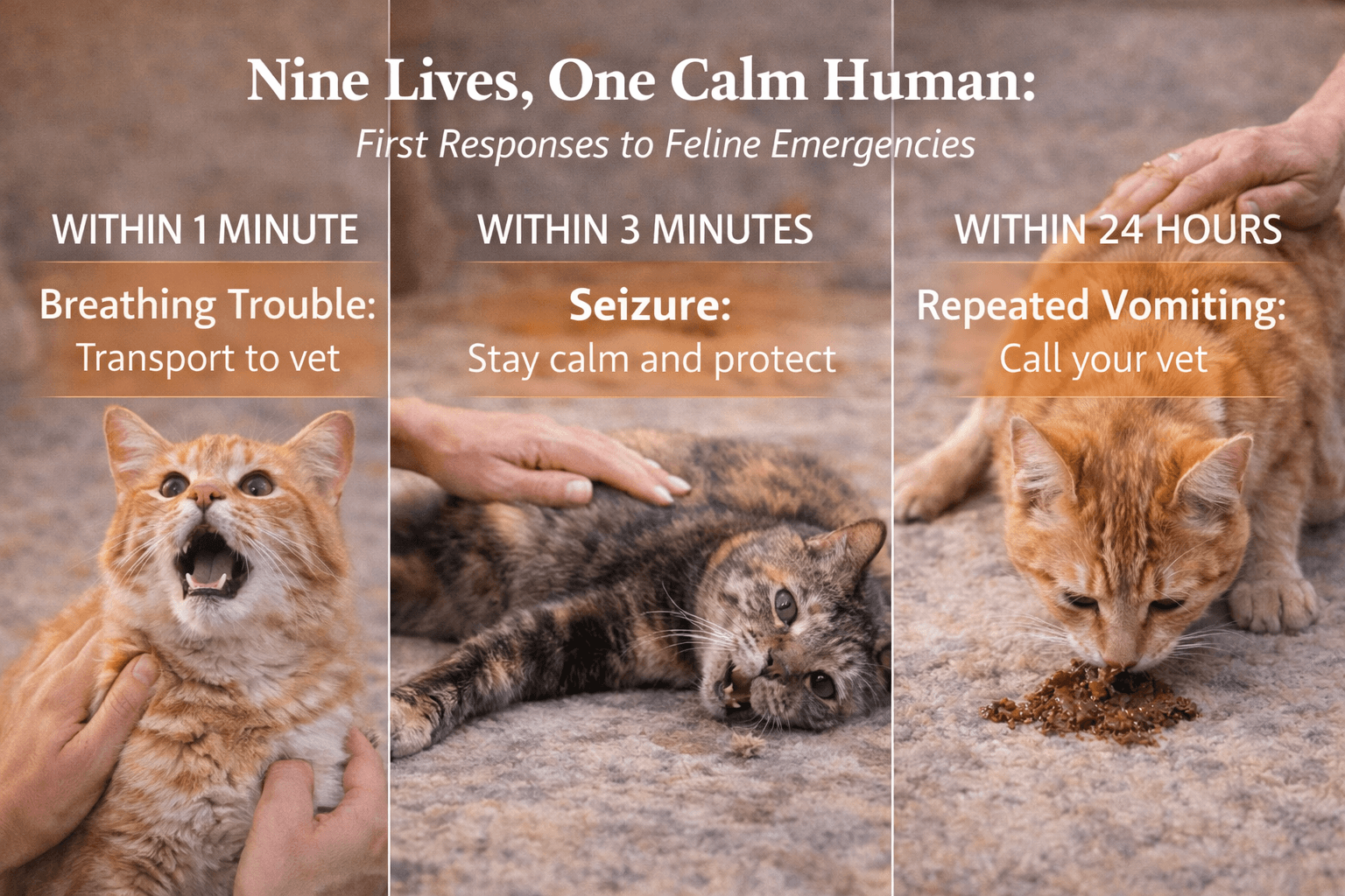 Nine Lives, One Calm Human: First Responses to Feline Emergencies